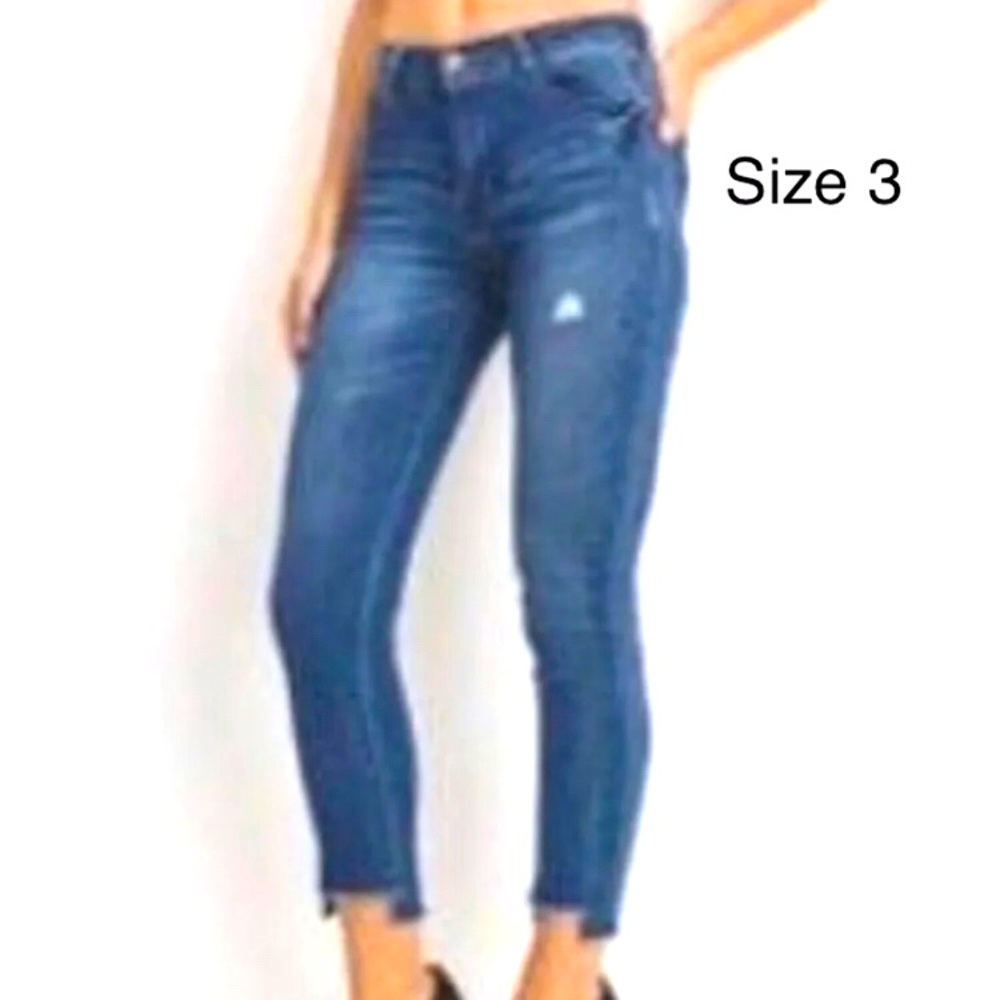 High low Capri jeans